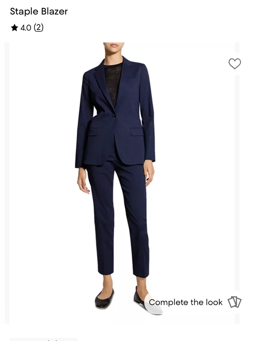 Theory Staple Blazer size 4 - Navy used 3x retail $485